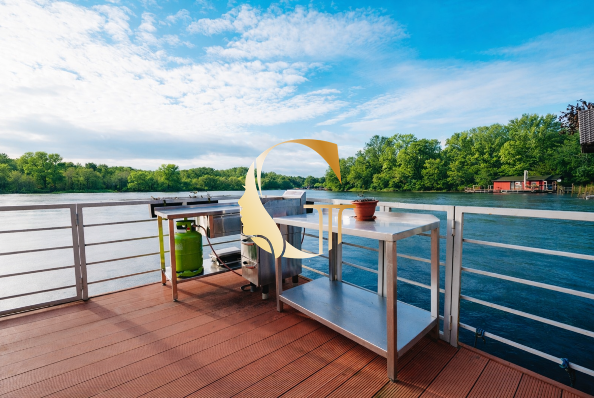 GODDESS PROPERTY – exkluzívne – PRENAJATÉ 120 m2 HAUSBÓT s 90 m2 TERASOU – zariadený – klimatizácia – parking – asfaltová prístupová cesta – PETRŽALKA