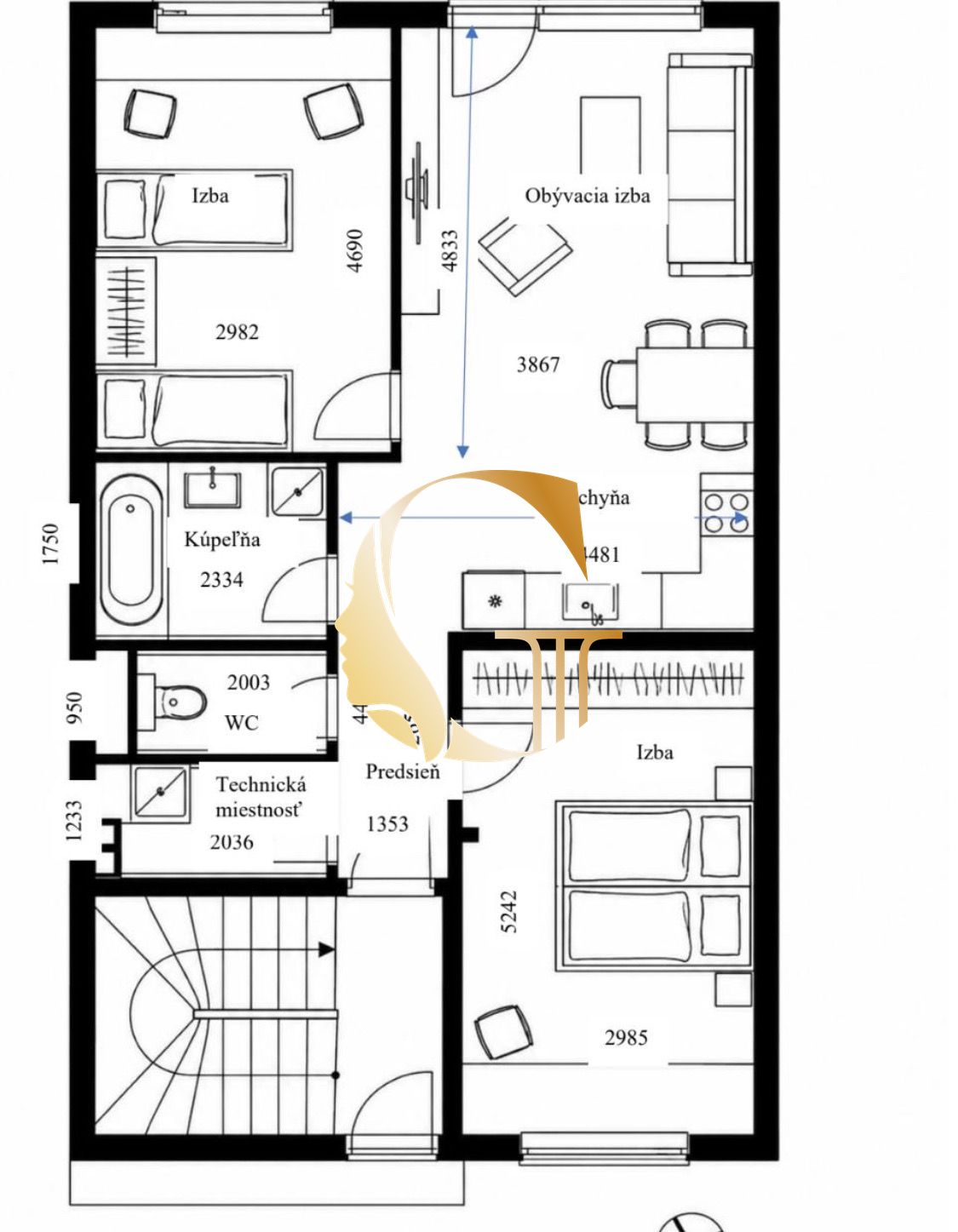 GODDESS PROPERTY – exkluzívne – PRENÁJOM – 3 izbový byt 70 m2 s predzáhradkou 50 m2 a 1x parking, KLIMATIZÁCIA – novostavba – Lipová ul. – BERNOLÁKOVO
