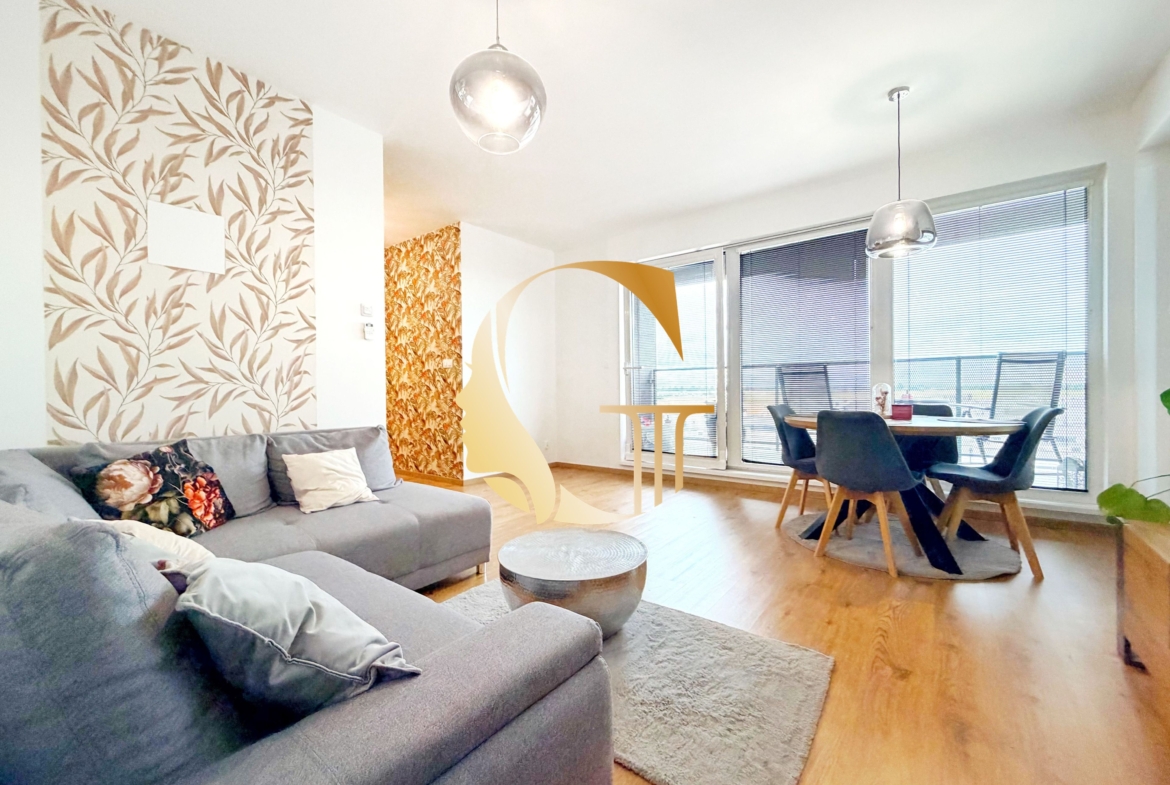 GODDESS PROPERTY – REZEROVANÉ – PRENÁJOM – 2 izbový byt 55 m2 s TERASOU 13 m2 – novostavba –  GARÁŽOVÉ STÁTIE –  zariadený – Slnečnicová – ROVINKA