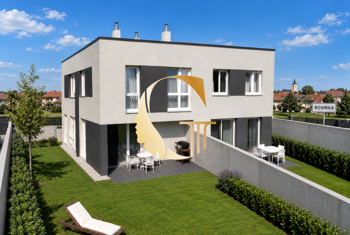 GODDESS PROPERTY – PREDAJ – moderný 4-izbový mezonetový byt 110 m2 – NOVOSTAVBA -2x parking – záhrada 250 m2 – Pšeničná ulica – ROVINKA