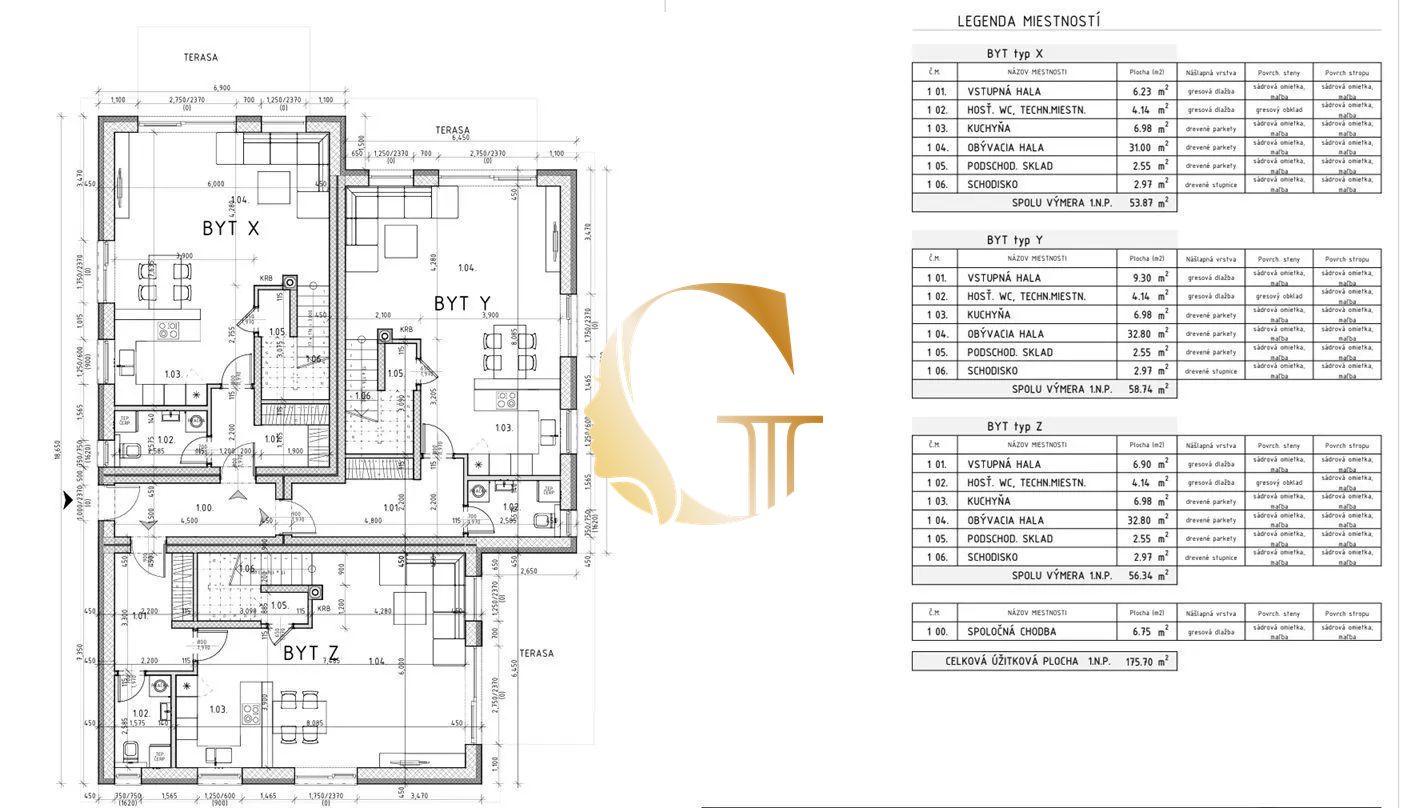 GODDESS PROPERTY – PREDAJ – POSLEDNÝ Z – moderný 4-izbový mezonetový byt 110 m2 – NOVOSTAVBA -2x parking – záhrada 250 m2 – Pšeničná ulica – ROVINKA