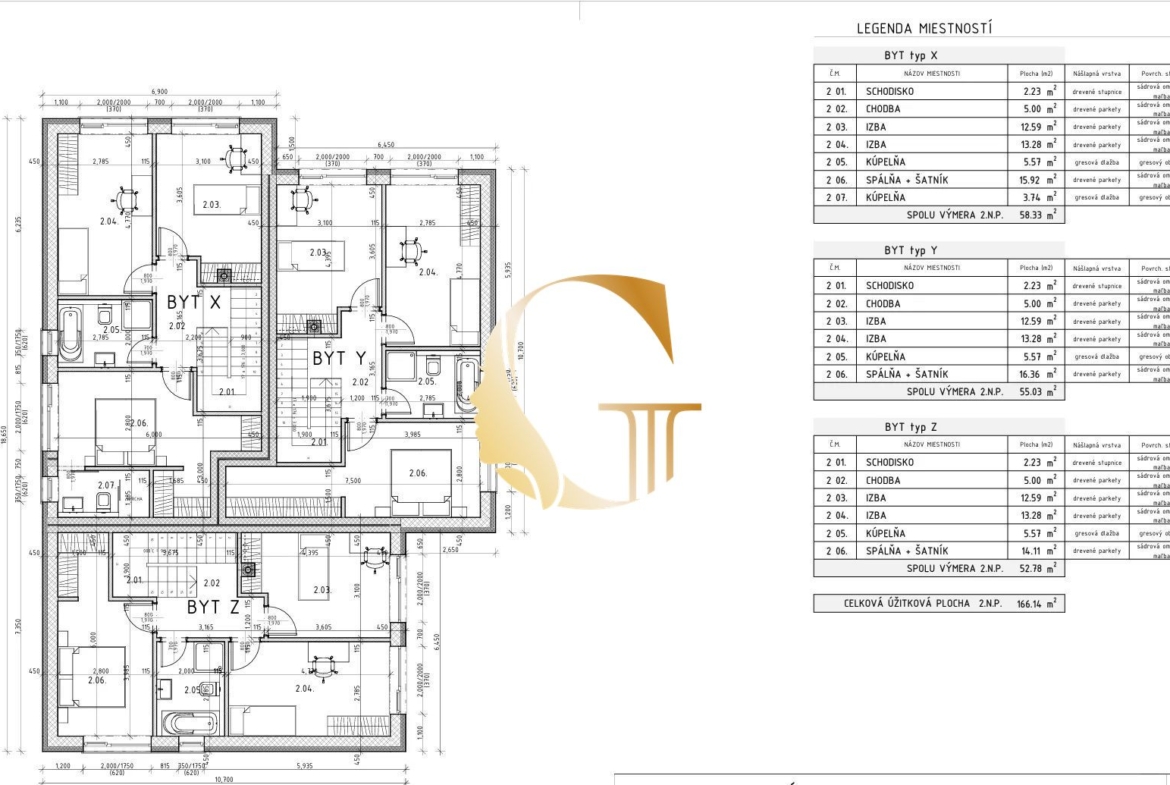 GODDESS PROPERTY – PREDAJ – POSLEDNÝ Z – moderný 4-izbový mezonetový byt 110 m2 – NOVOSTAVBA -2x parking – záhrada 250 m2 – Pšeničná ulica – ROVINKA
