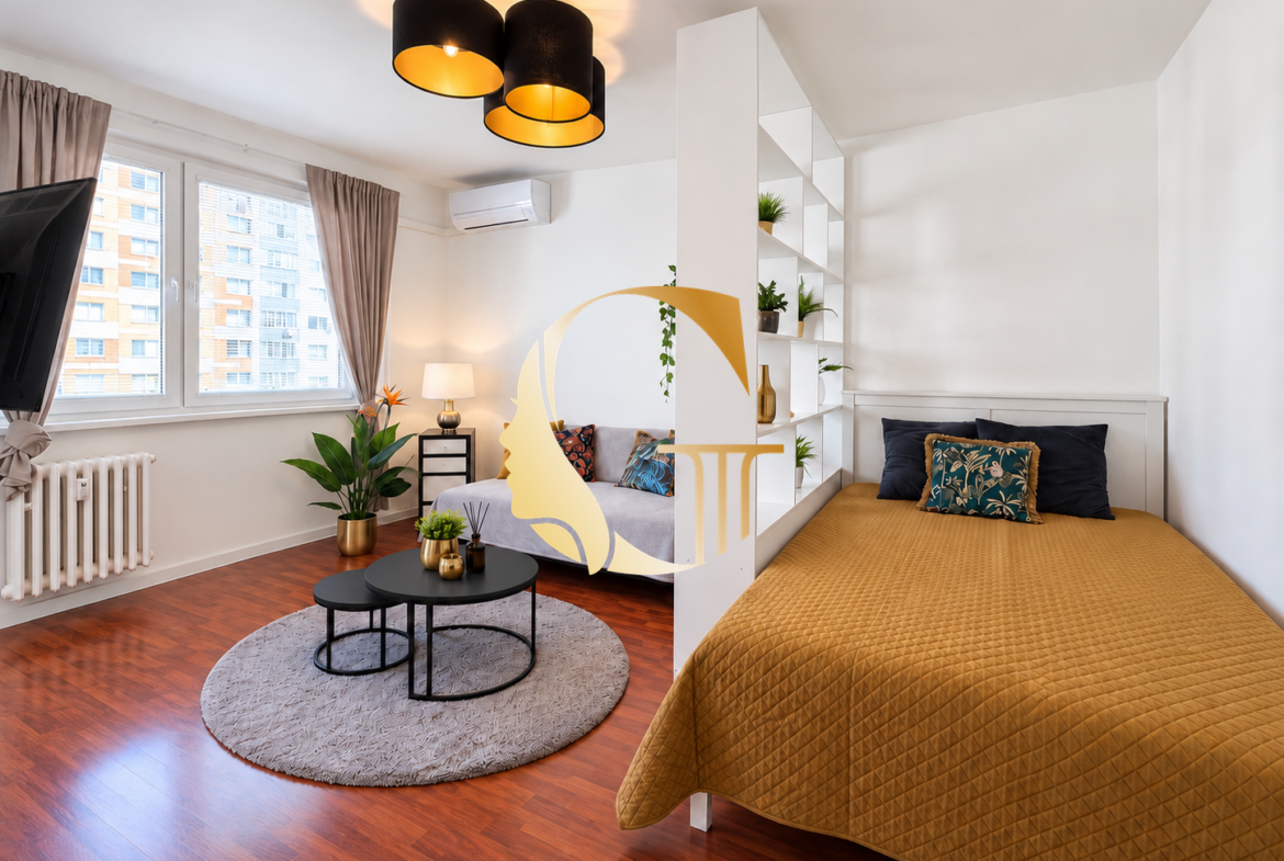 GOODESS PROPERTY – exkluzívne – PREDAJ 1 izbový byt 36 m2 s KLIMATIZÁCIOU – moderne zariadený – komora a pivnica murovaná – Toryská ulica – VRAKUŇA