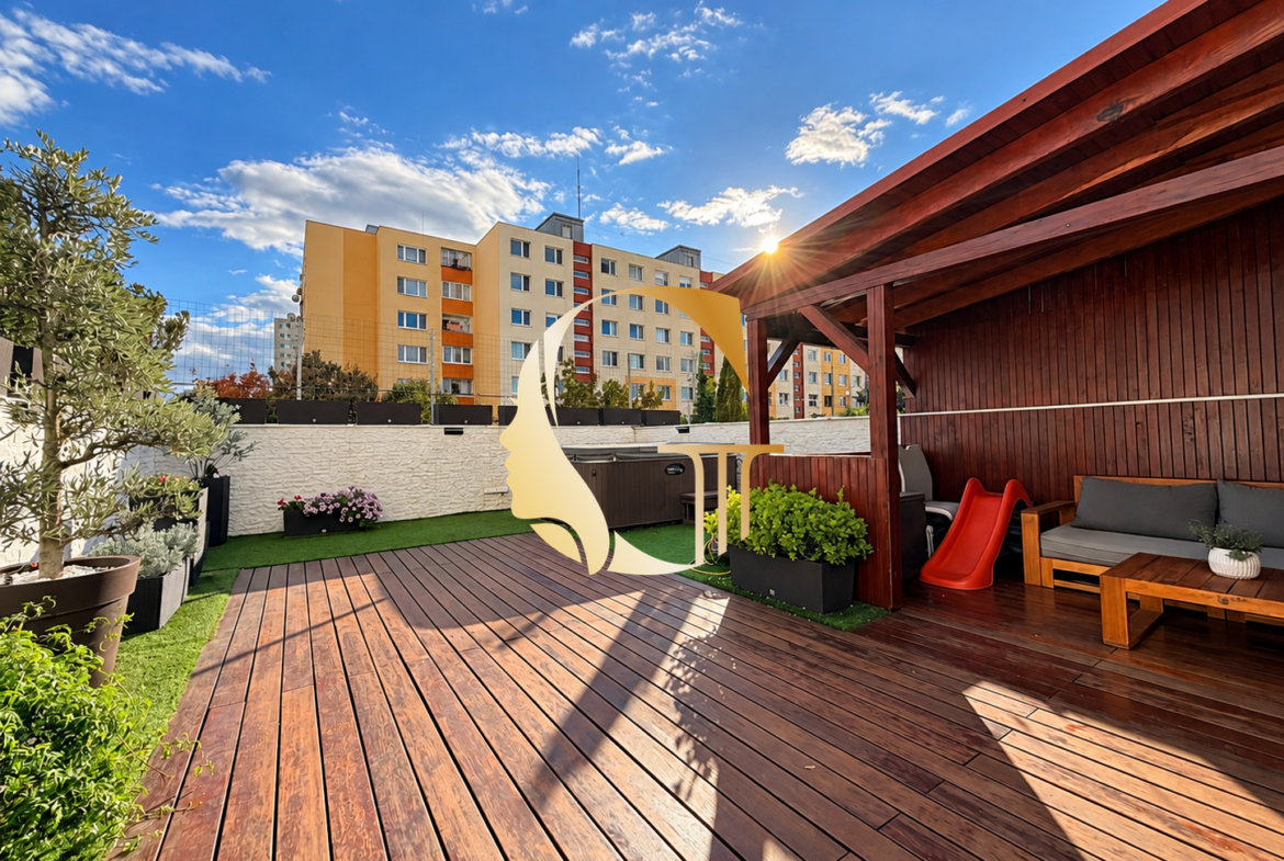 GODDESS PROPERTY – exkluzívne – PREDAJ 3 izbový SMART byt 146 m2 – TERASA – moderný – novostavba – WELLNESS & BAZÉN – Černyševského ulica – Petržalka