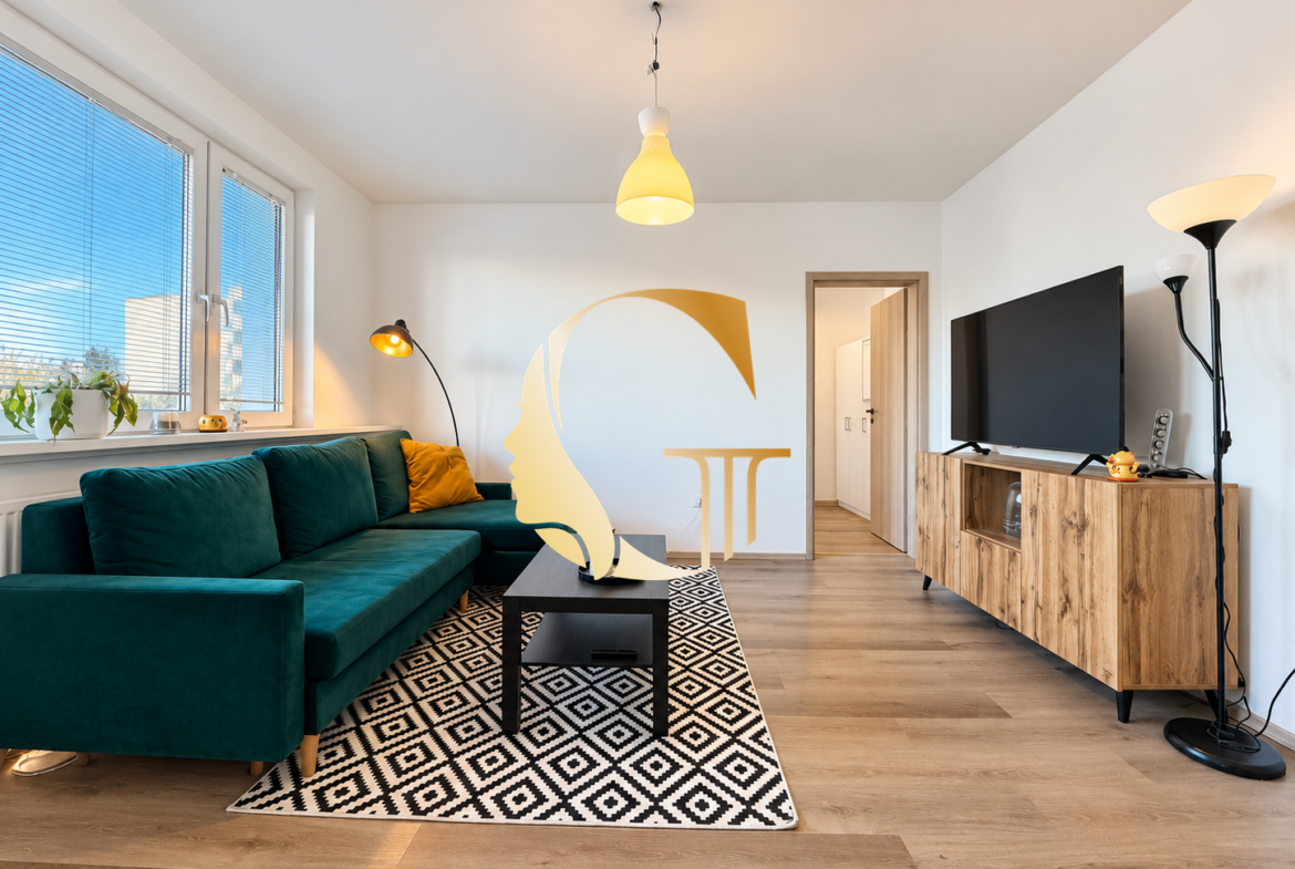 GODDESS PROPERTY – exkluzívne – PRENÁJOM – 2-izbový byt 45 m2 – zasklenná LOGGIA – ZARIADENÝ – moderný – Hraničná ulica – Ružinov